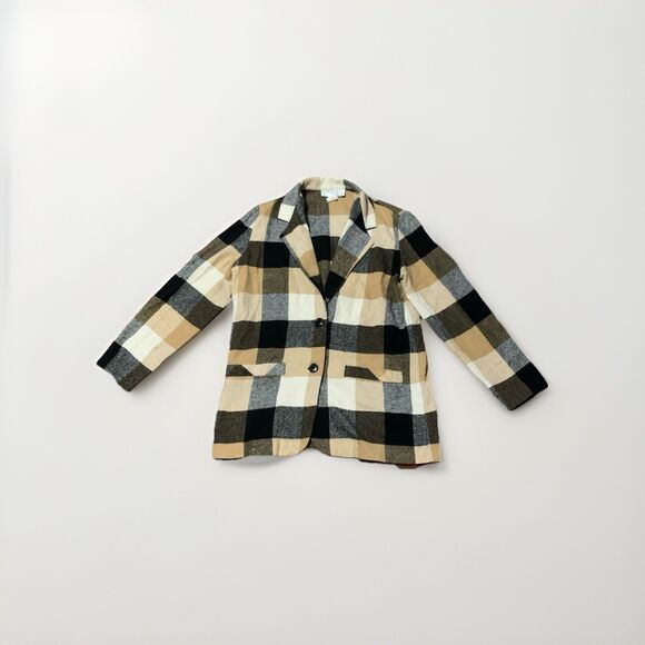 Tower Hill 1990s Vintage Plaid Blazer Jacket Size 6 Preppy Fall Workwear Autumn - Picture 1 of 3